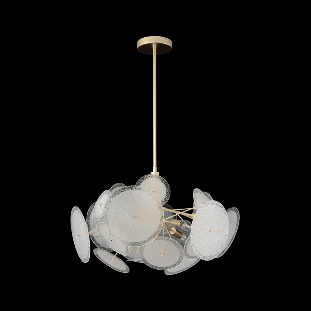 Люстра на штанге 61 см, Crystal Lux DANDELION SP6 GOLD, золото