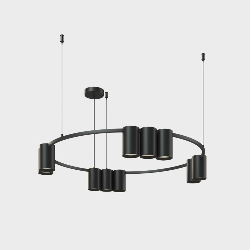 Подвесной светильник 60*208,9 см, 10*GU10, 150W Denkirs Orbit DK4065-BK черный