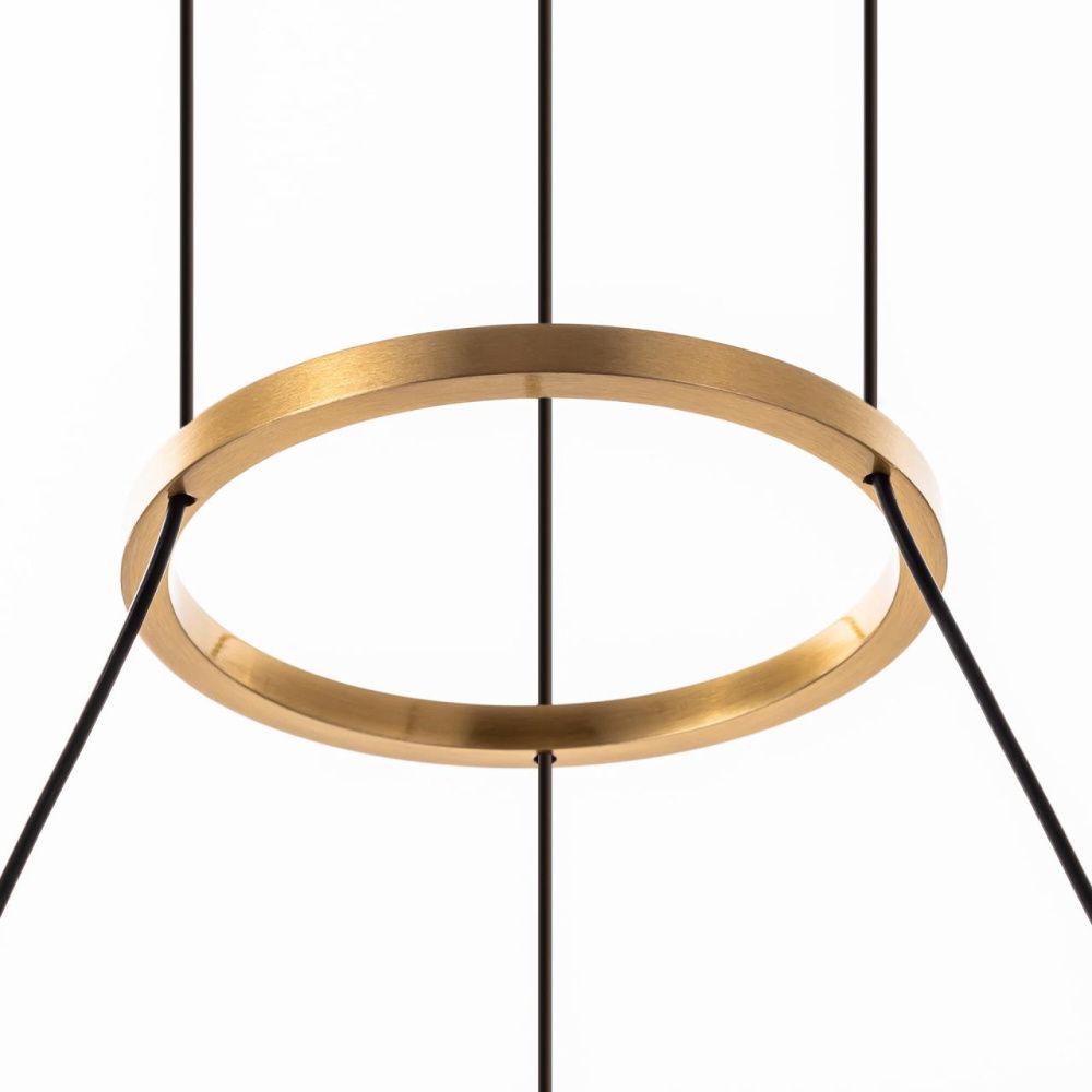 Подвесная люстра 40 см, 28W, 3000K, Citilux Helly CL211042, черный-бронза