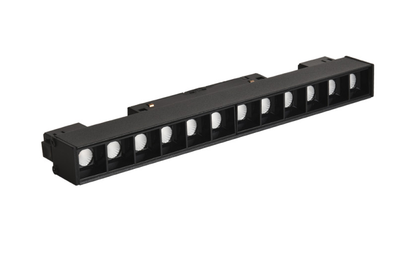 Светильник трековый магнитный 12W, 4000K, 22*2 см, Crystal Lux CLT 0.33 001 12W BL T4000K Черный