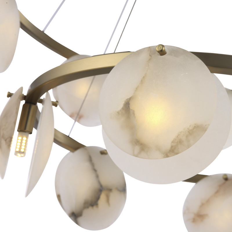 Светильник  подвесной CLAM 14*G9*5W 4000K ST LUCE SL1520.303.14 латунь