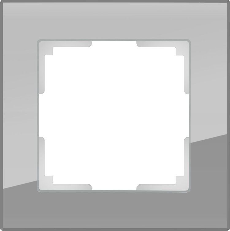 WL01-Frame-01 / Рамка на 1 пост (серый,стекло), 4690389061257