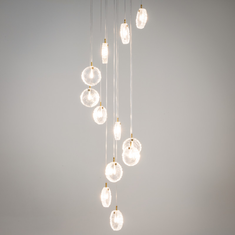 Подвесной светильник 29,5*371 см, 12 G4*28W Frozen MOD254PL-12BS Maytoni, Латунь