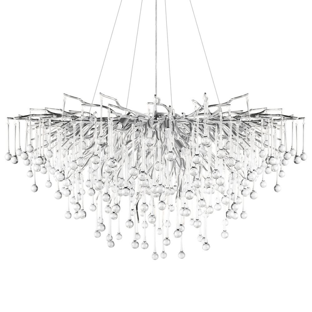 Подвесная люстра 100 см, Loft IT Drops 10376/1000, серебро