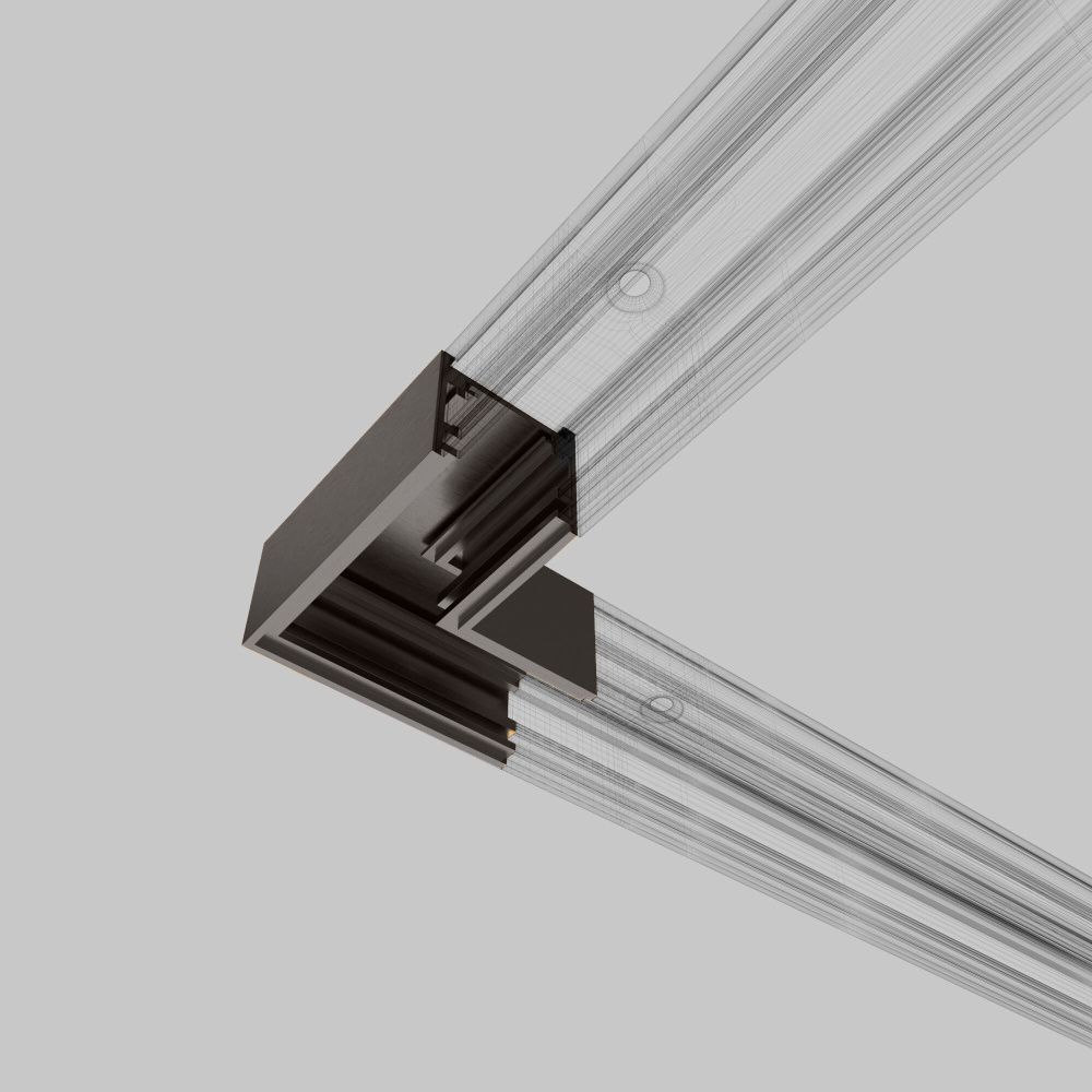 Titan Line Коннектор угловой для накладного шинопровода (титан) 85224/00, 5*5*см, Elektrostandard Line Magnetic 85224/00, титан