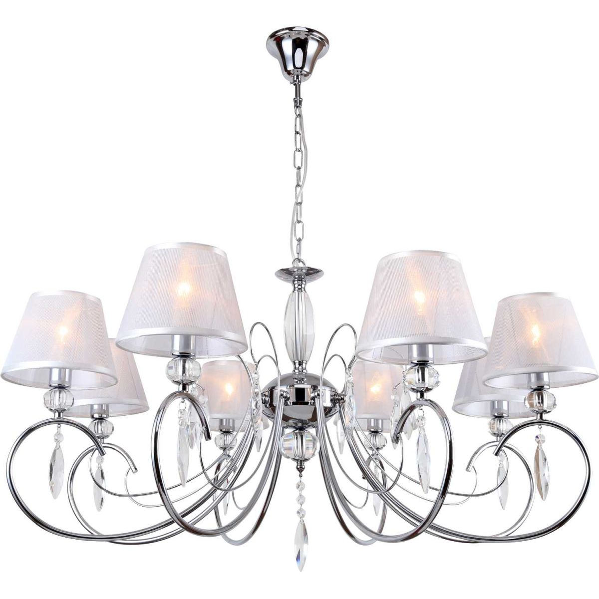Люстра подвесная 90*90*100 см, 8*E14 40W хром Stilfort Loretto 1008/09/08P