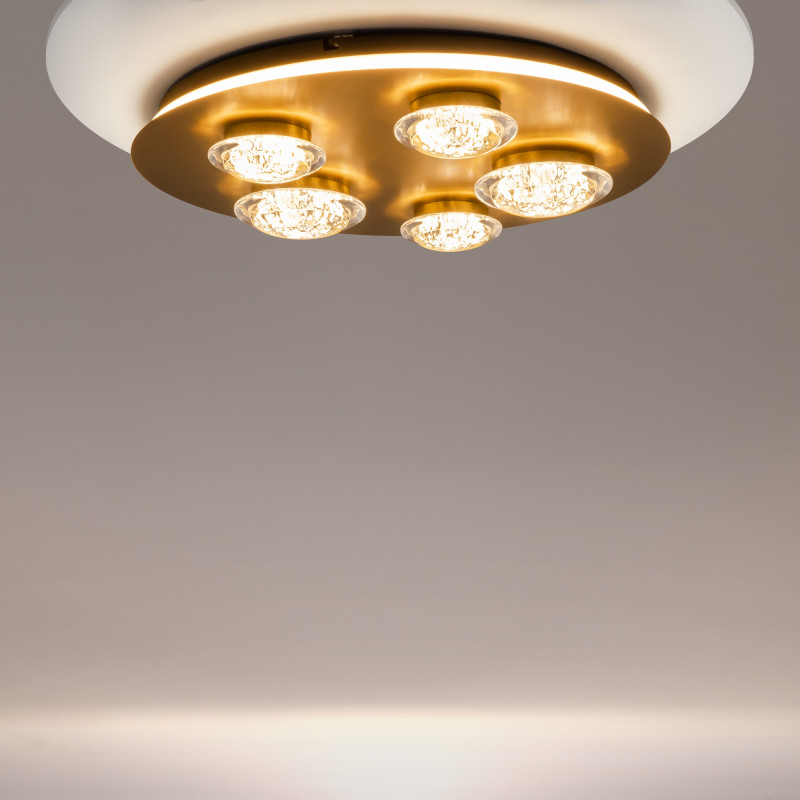 Накладная люстра 60*60*10,2 см, LED, 3000К, Maytoni Pharao MOD361CL-L58BS3K латунный