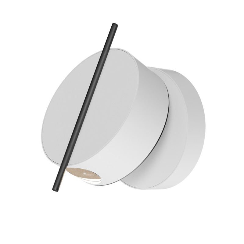 Бра 6,65*10*10*14 см, 4W, 3000К, Nuance MOD180WL-L4W3K Maytoni, Белый и Латунь