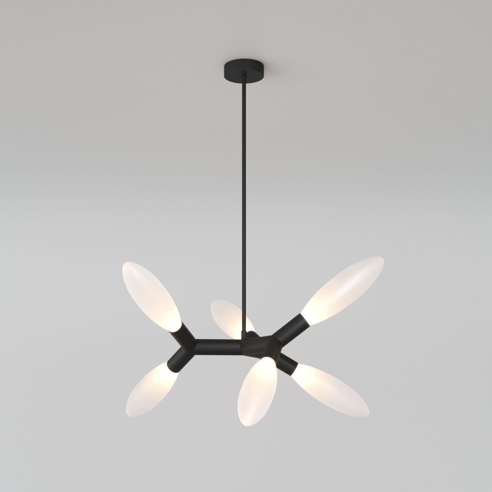 Светильник 80*80*32-52 см, 6*G9*20W, Eurosvet Covalent 30180/6, черный, a069153