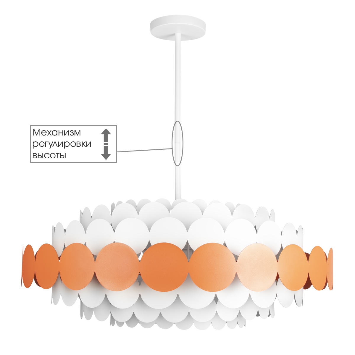 Подвесной светильник 82*32 см, 9*E14*40W LOFT IT Juicy 10310/M Red красный, белый