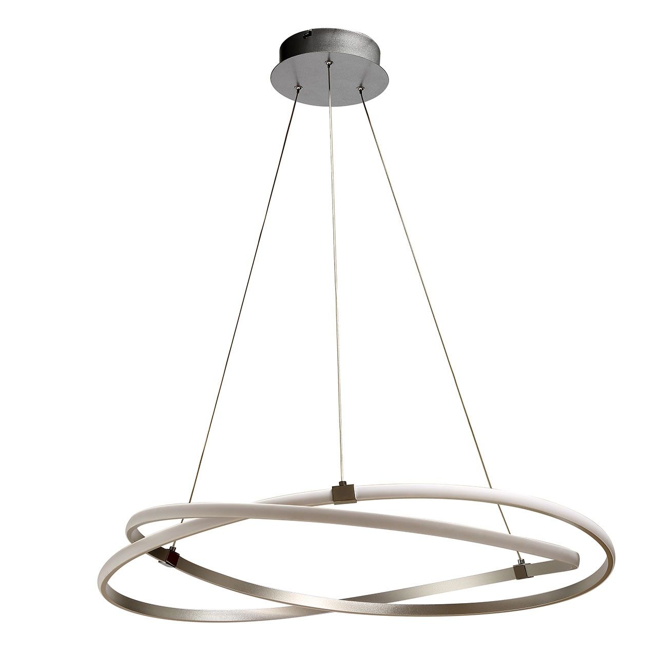 Подвесной светодиодный светильник Mantra Infinity 5380, 42W, 3000 К, диаметр 51 см, серебро