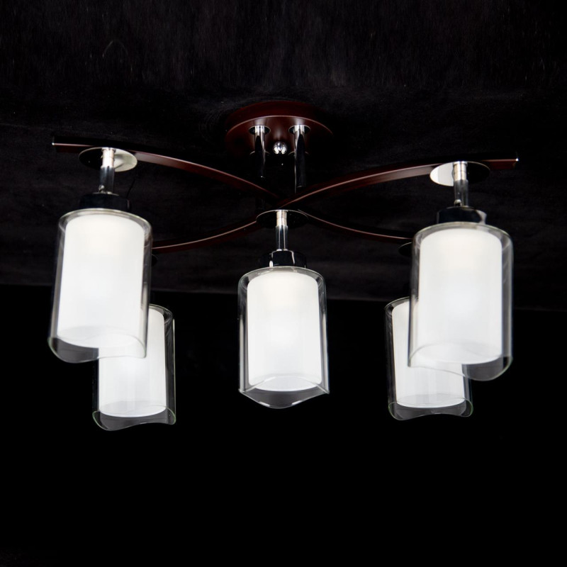 Люстра потолочная Citilux Фортуна CL156152 Венге\Хром 47*36*35