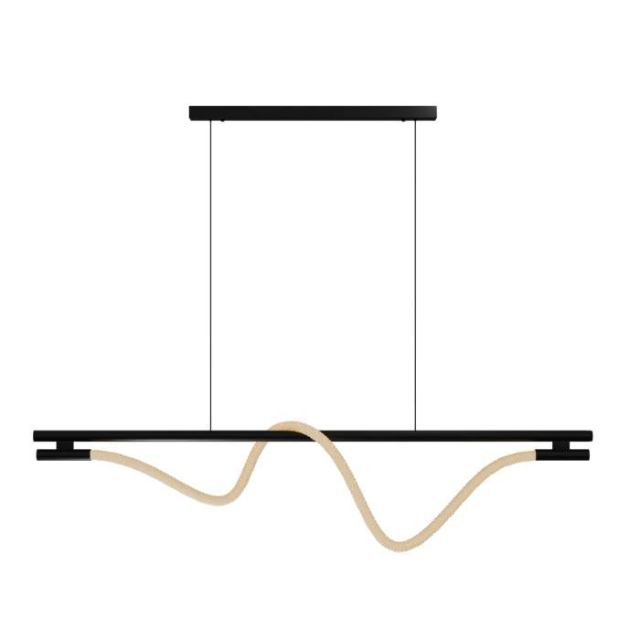 Светильник подвесной 120*45-170 см, 1*LED*32W, 3000-6000K, Lightera Tura LE103L-120B WIFI, Черный