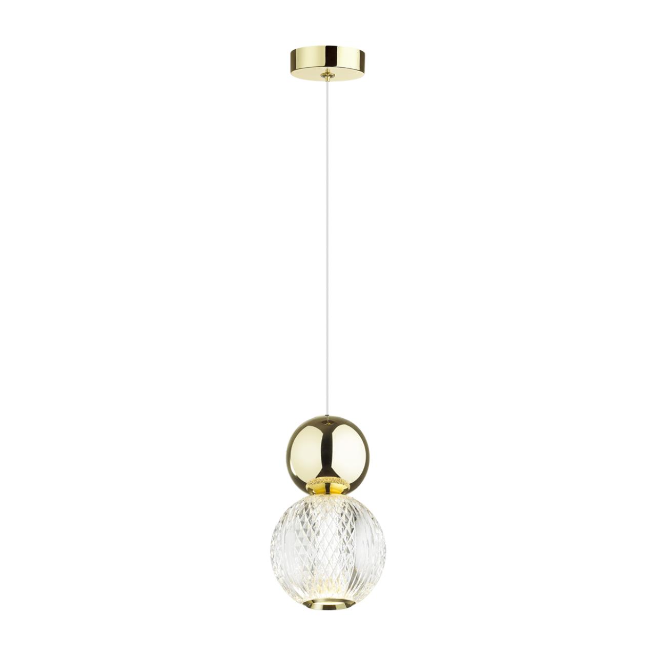 Светодиодный светильник 11 см, 7W, 4000K, Odeon Light CRYSTAL 5008/7L, золото