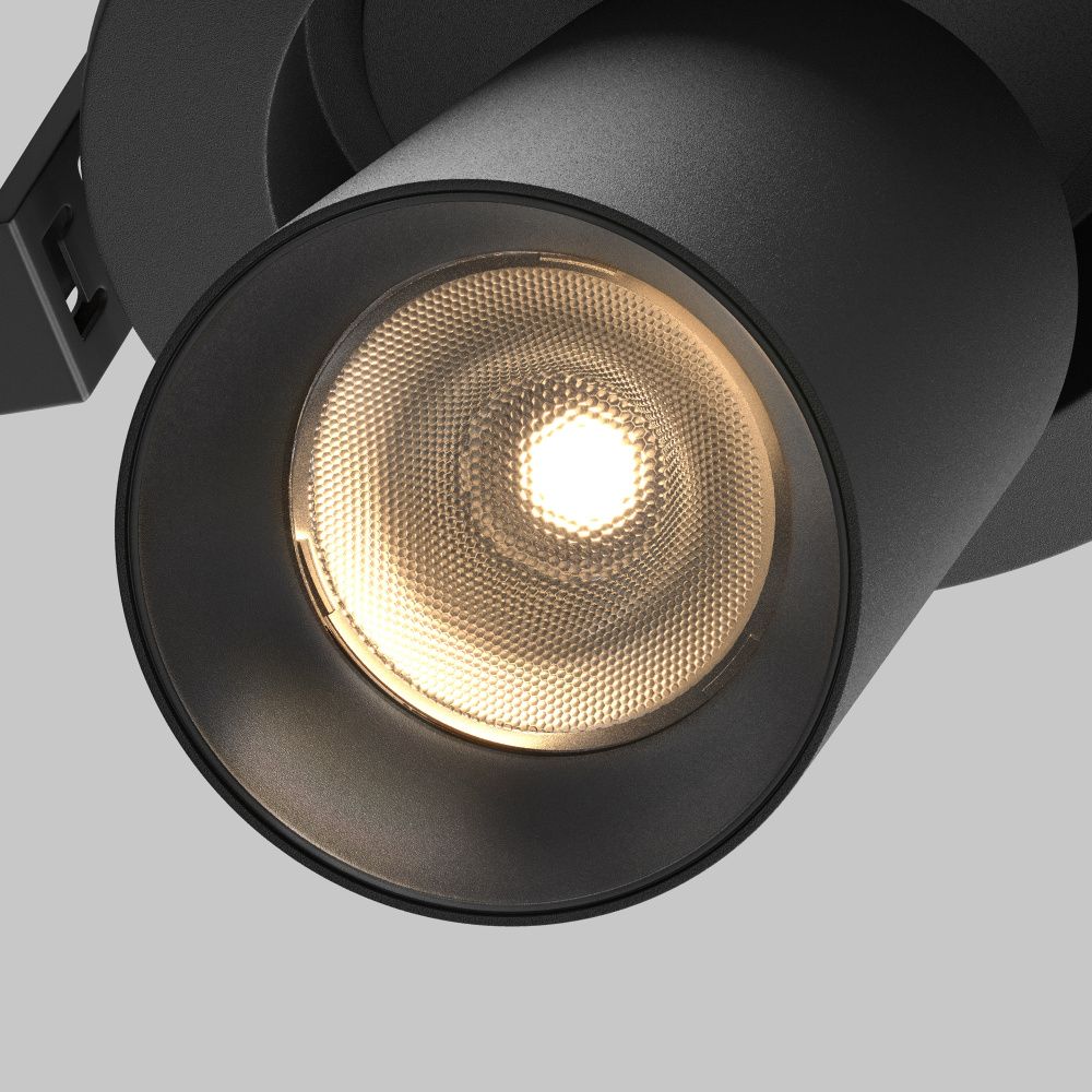 Встраиваемый светильник 12 8 см, LED*7W, 3000K, Maytoni FOCUS LED 50° C071CL-7W3K-B, Черный