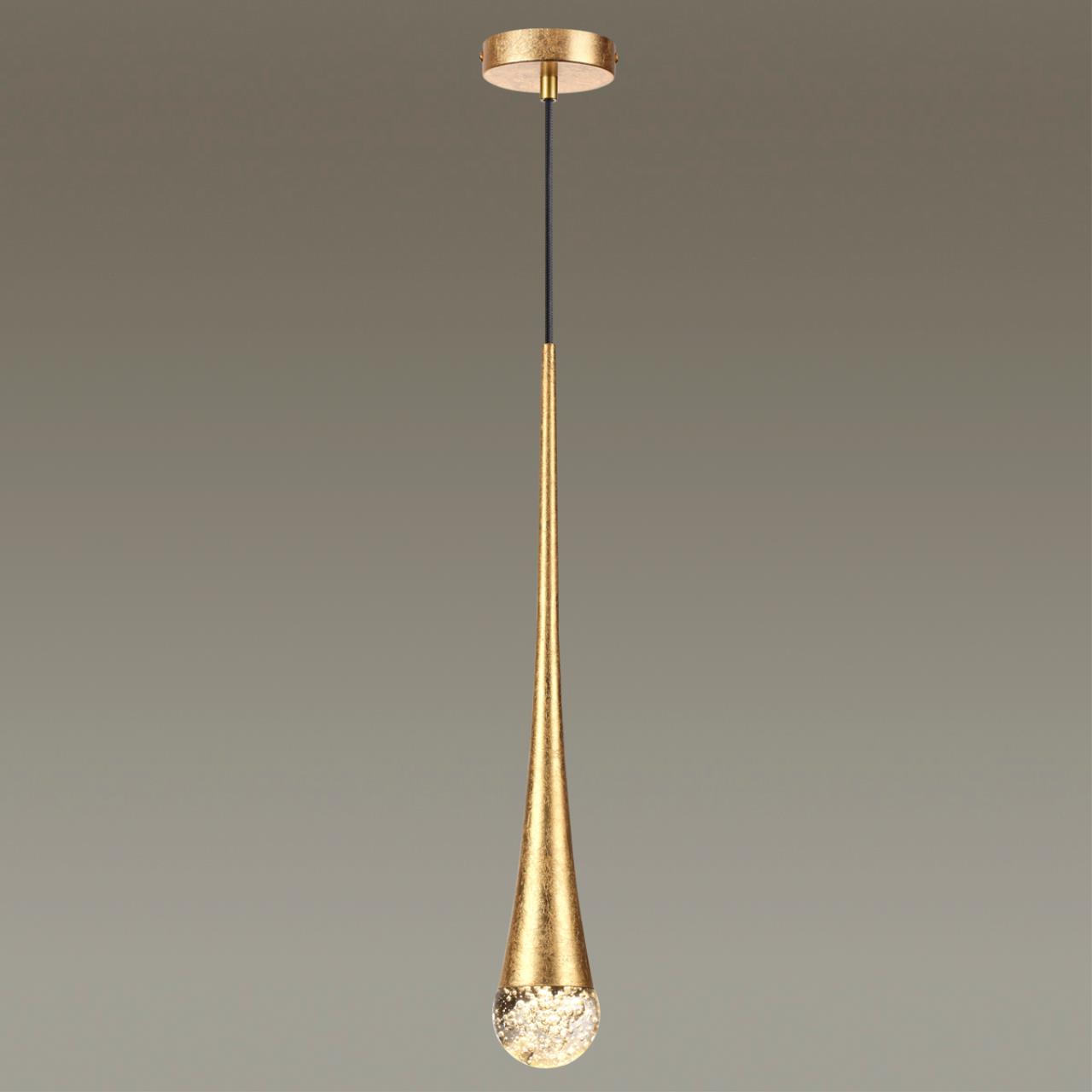 Подвесной светодиодный светильник Odeon Light Gota 4278/1, золотое фольгирование