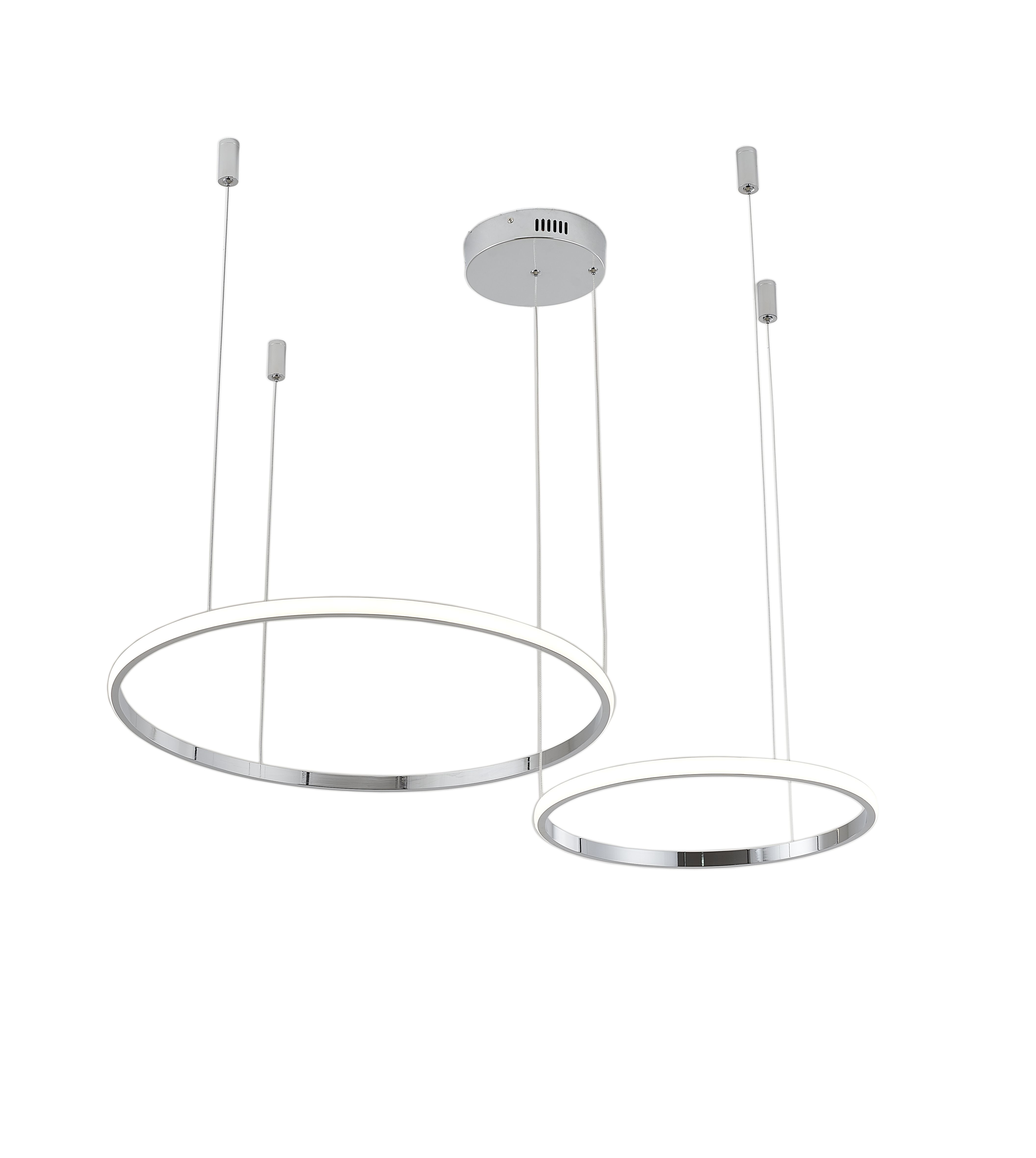 Светильник подвесной 40/60 см, LED 63W 4000K хром Zortes Ringolight ZRS.33322.63F
