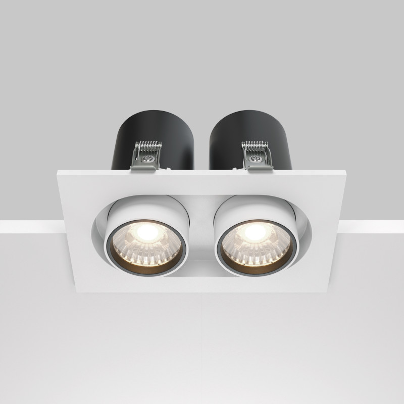 Встраиваемый светильник 15,9*9,5*9,8 см, LED*20W, 4000 К, Hidden DL045-02-10W4K-W Maytoni Downlight, Белый