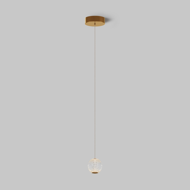 Подвесной светильник 14*14*316 см, LED, 3000К, Maytoni Sapphire MOD293PL-L6BS3K латунный