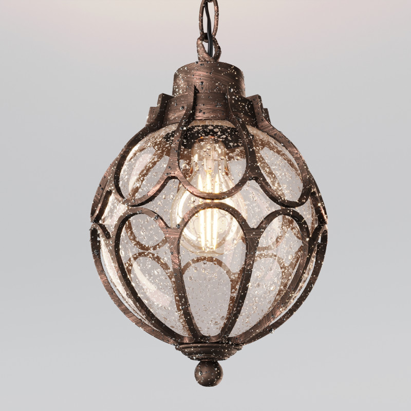 Уличный подвесной светильник Maytoni Via O024PL-01G, черный с золотом