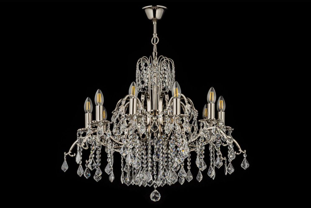 Люстра *75*54 см, 10*E14*40W, Dio D`arte Alessandria Nickel Alessandria E 1.1.10.600 N, Матовый никель