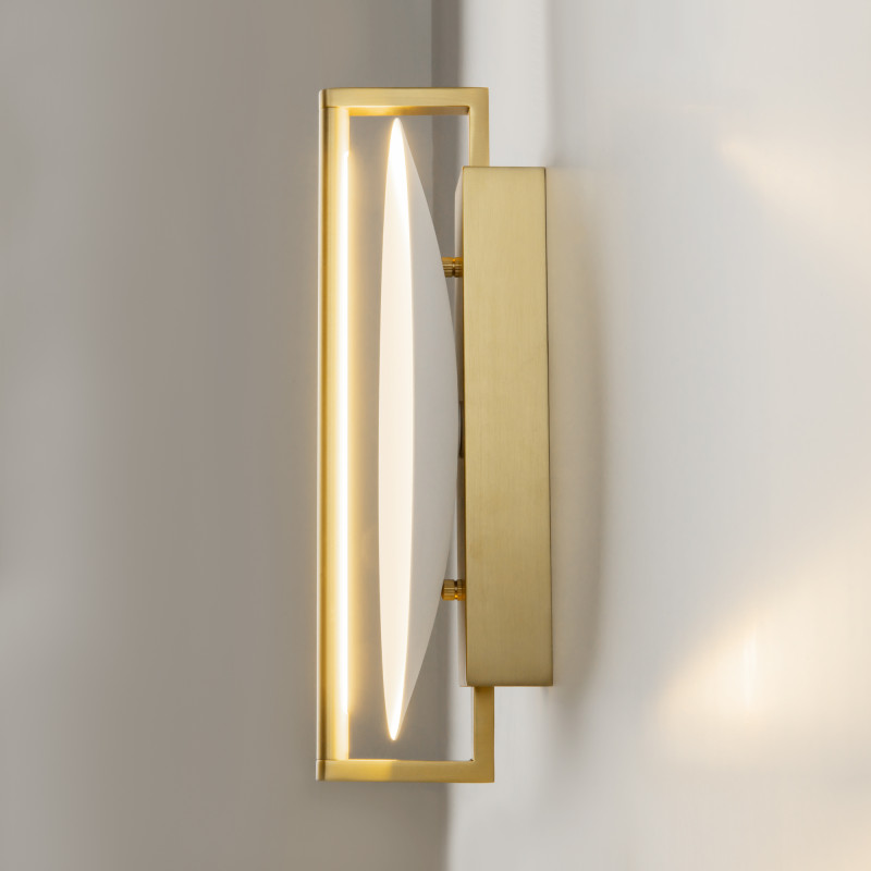 Бра 11,1*34*30 см, LED, 14W, 3000К, Maytoni Mira MOD279WL-L14G3K золотой