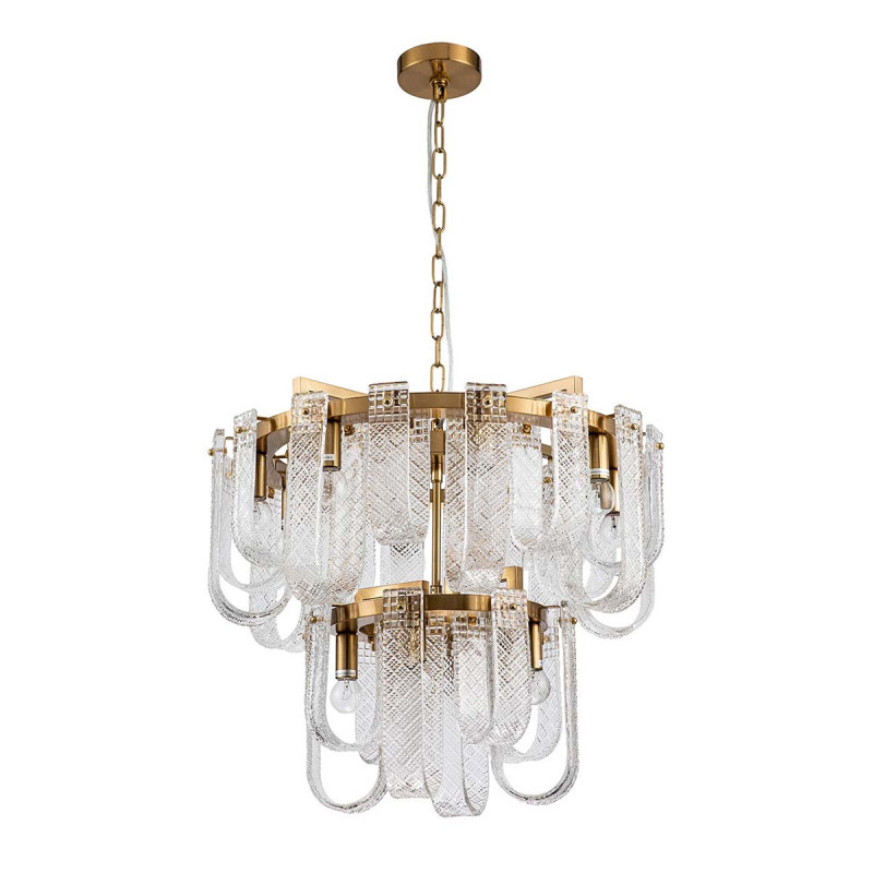 Подвесной светильник 620*620*535/1310 мм, 12*E14 бронза Indigo Brina V000365, 12027/12P Brass