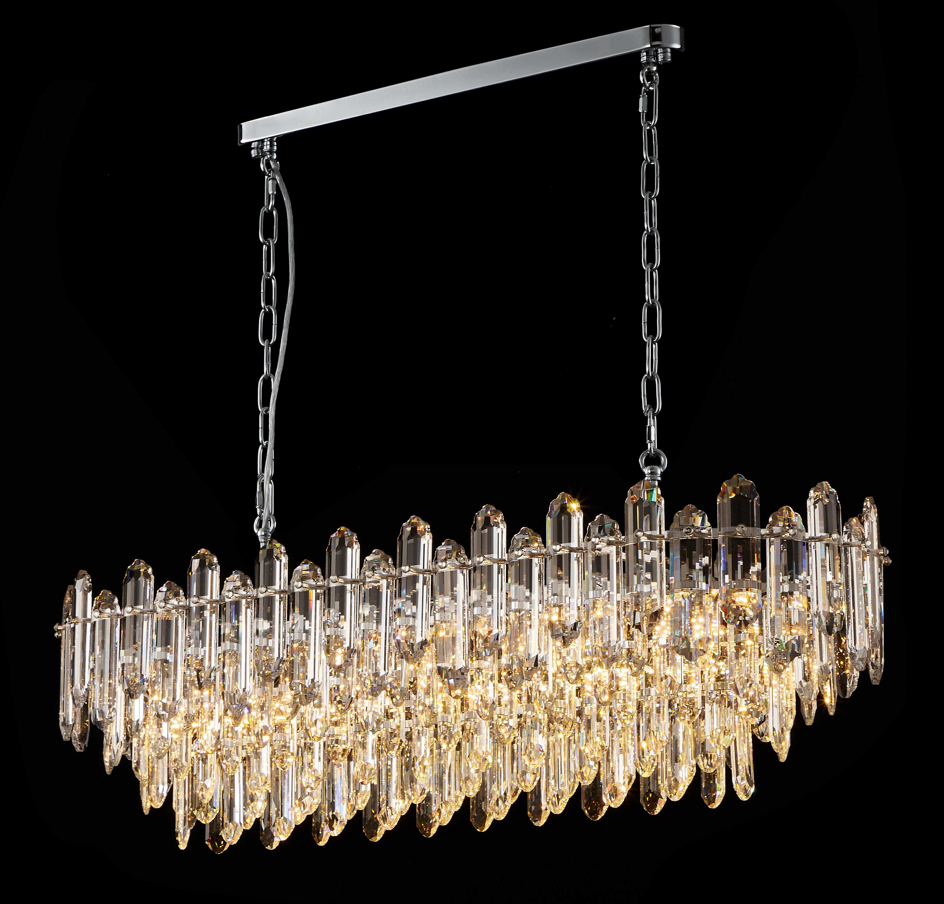 Люстра 800*300*280, 10*E14, 40W NewRgy Cristallo B1-L800*W300*H280 Chrome, Хром