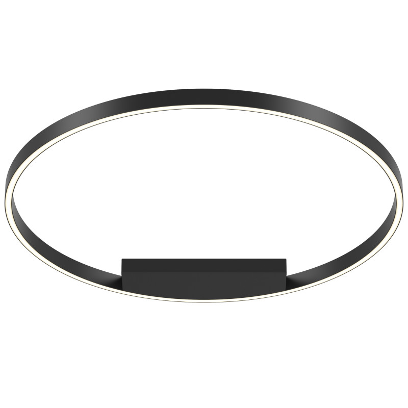 Накладной светильник 80*80*3,5 см, LED, 49W, 3000К-4000К, Maytoni Rim MOD058CL-L50BK черный