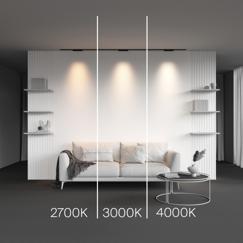 Трековый магнитный светильник 24 см, 10W, 3000K, Maytoni Points TR193-1-10W3K-M-B, черный