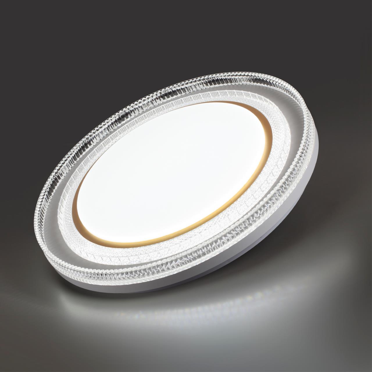Cветильник 49*7,5 см, LED 70W, 3000-6000 К, IP43, белый/золотистый, пластик Sonex Suzy Gold, 7641/EL