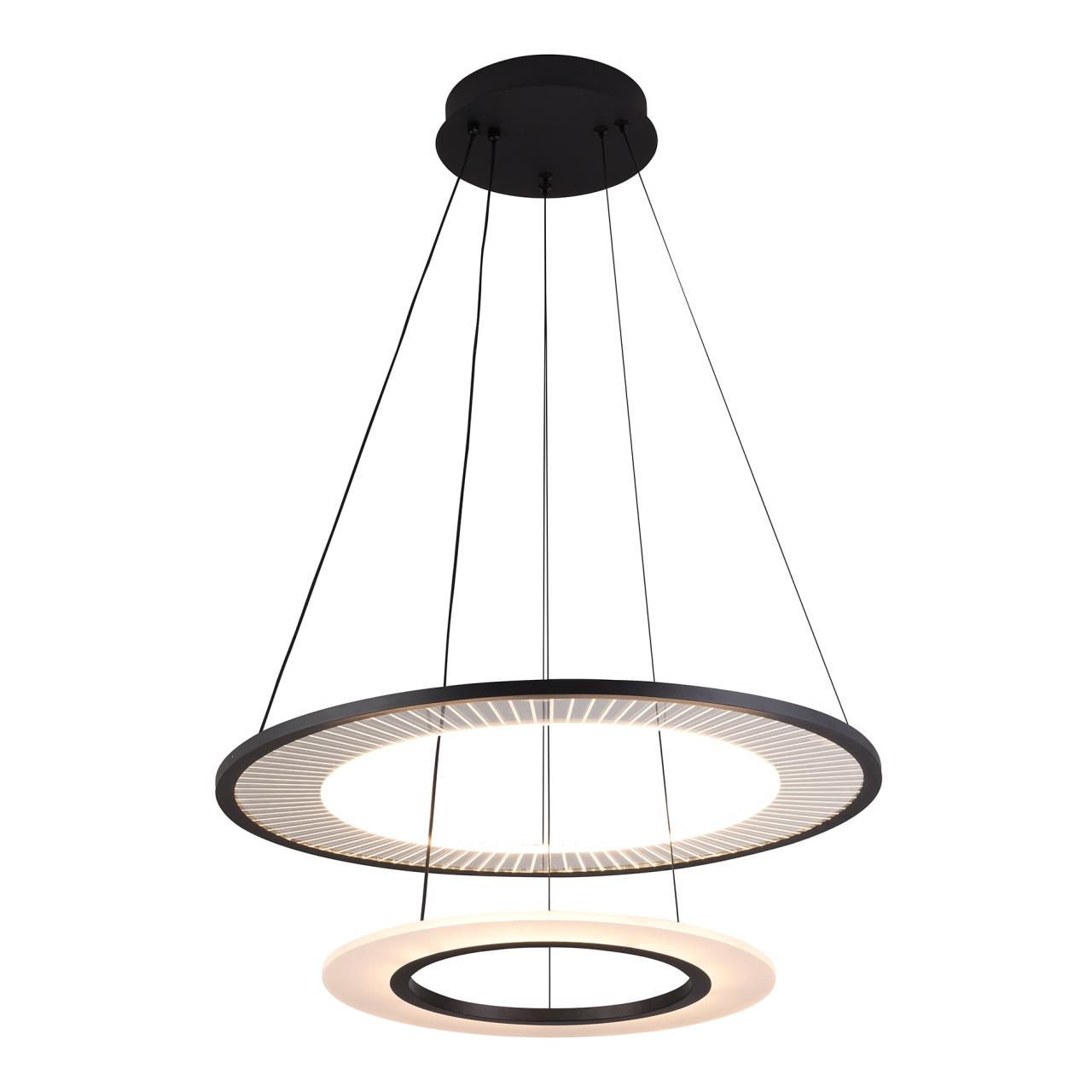 Подвесной светильник 60*60*160 см, LED 61W, 3000 / 6000K, Черный LED4U L5050-60-40 BK