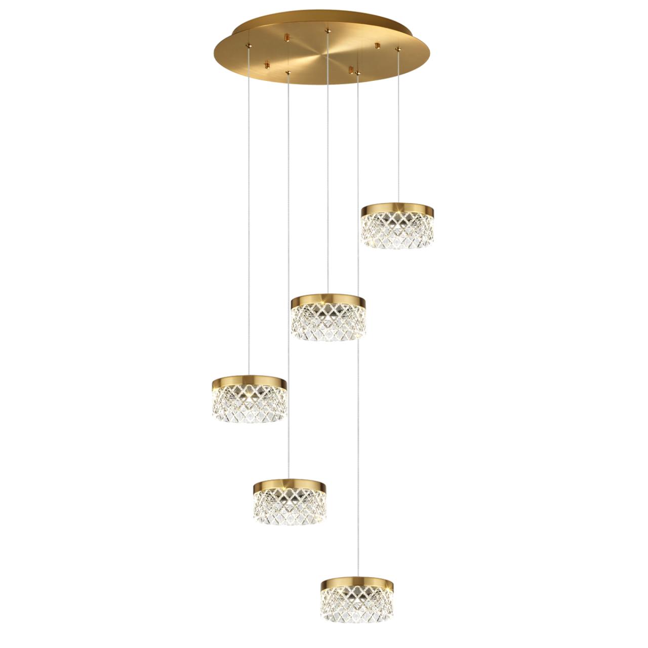 Люстра 50*50*150 см, 1 LED*30W, 4000 К, Odeon Light Fivre, античная бронза 5032/30L