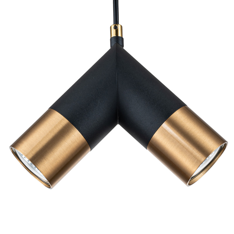 Подвесной светильник 10*20*160 см, 2*GU10*35W, Indigo Modern V000451, черный, 11036/2P Black