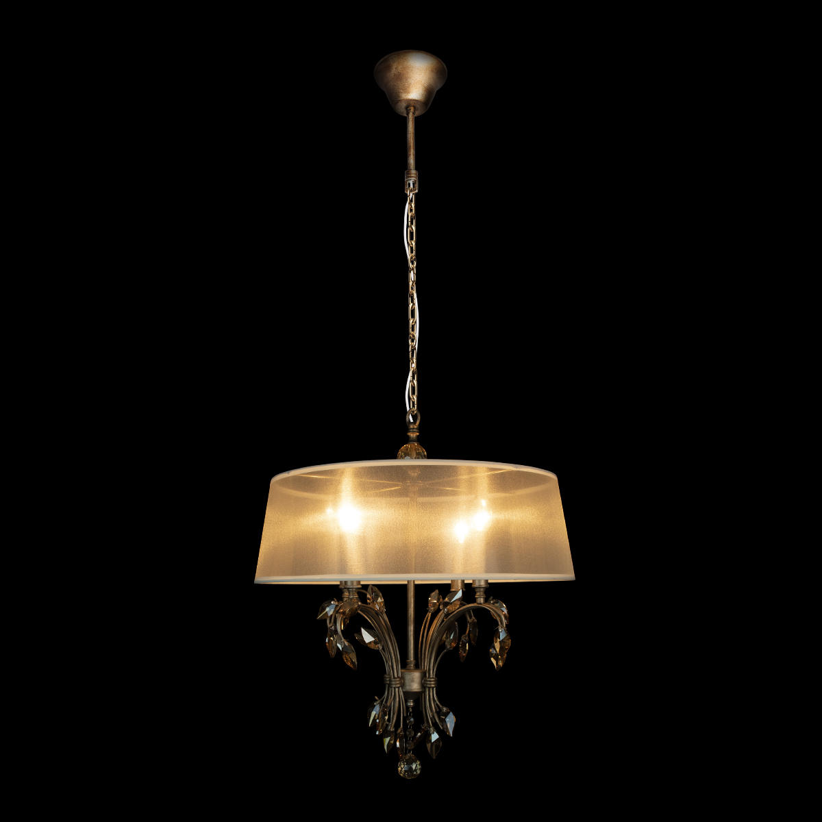 Подвесной светильник 53,5*87/237 см, 4*E14 LOFT IT Hermitage 10305/B шампанское