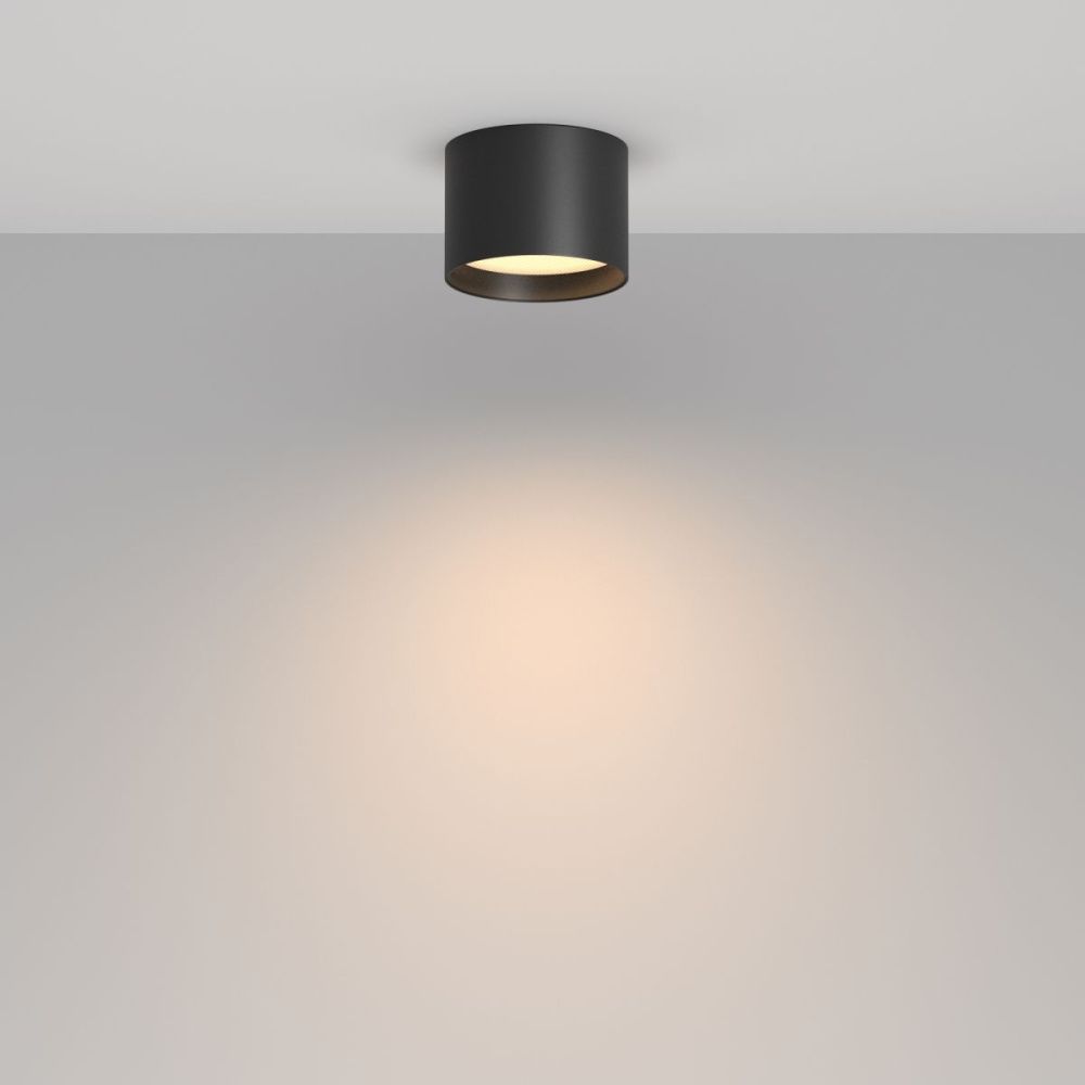 Потолочный светильник 9 см, 7W, 3000K, Maytoni Technical Glar C127CL-L7W3K-B, черный