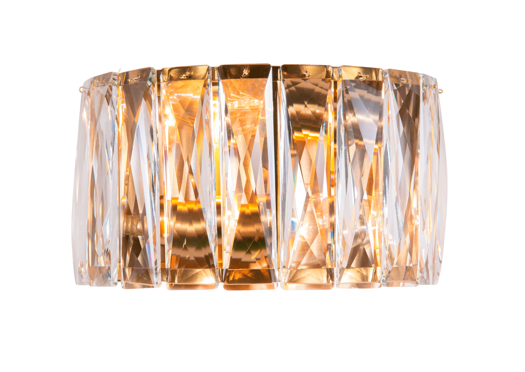 Бра 120*200*130, 2*E14, 40W NewRgy Cristallo W2432P/2A PT BRS+CL, PT BRS+CL