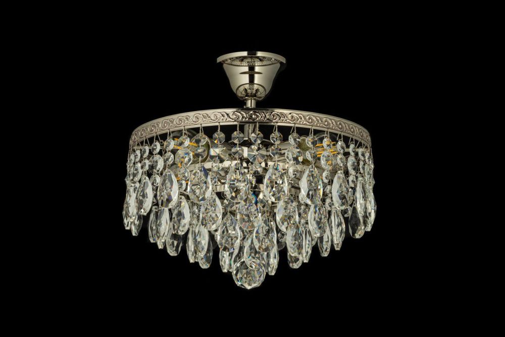 Люстра потолочная *30*23 см, 4*E27*60W, Arti Lampadari Castellana Nickel Castellana E 1.3.30.601 N, Матовый никель