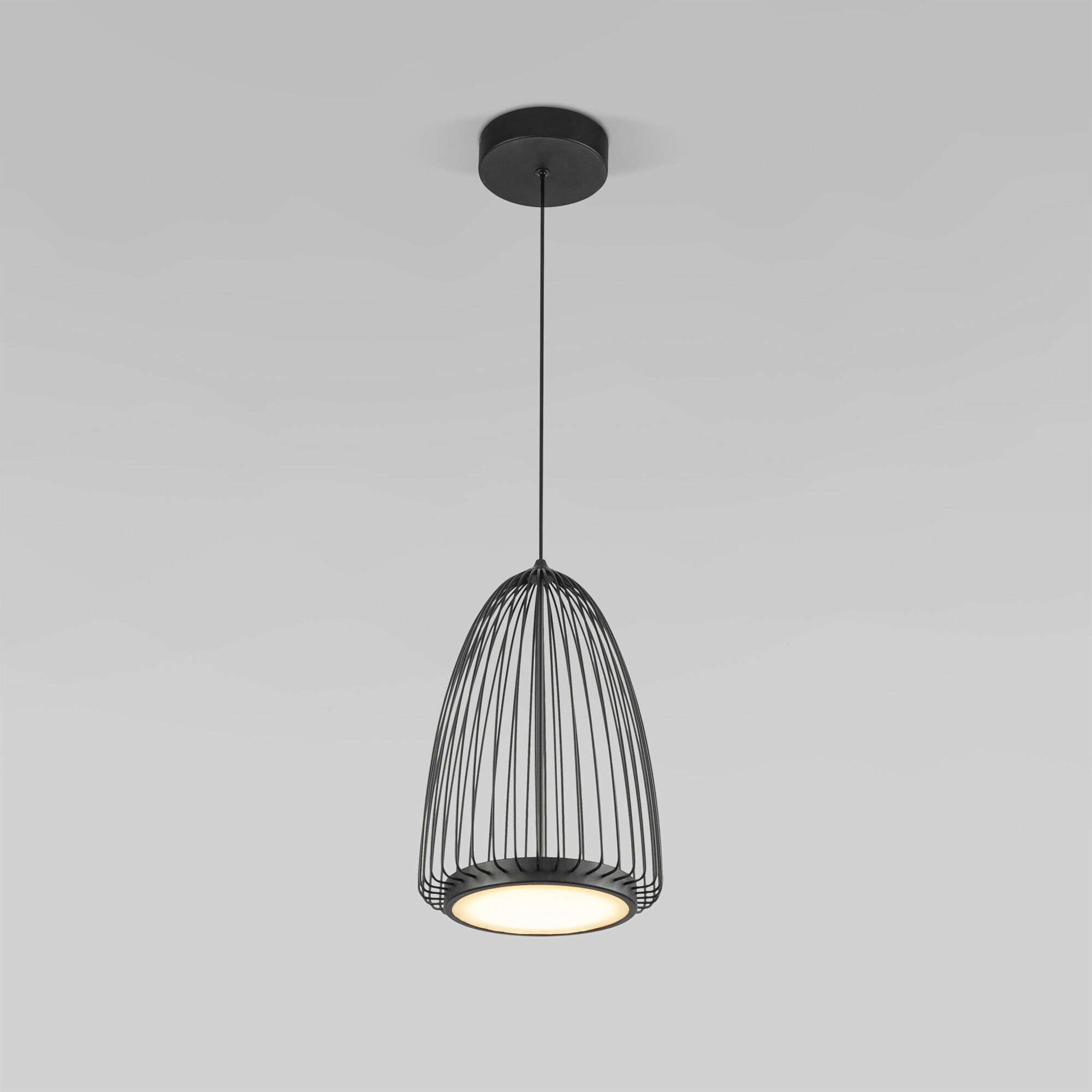 Подвесной светильник 22*22*50-150 см, LED*18W, 4000K, Eurosvet Comodita 40009/1 LED, черный, a069294