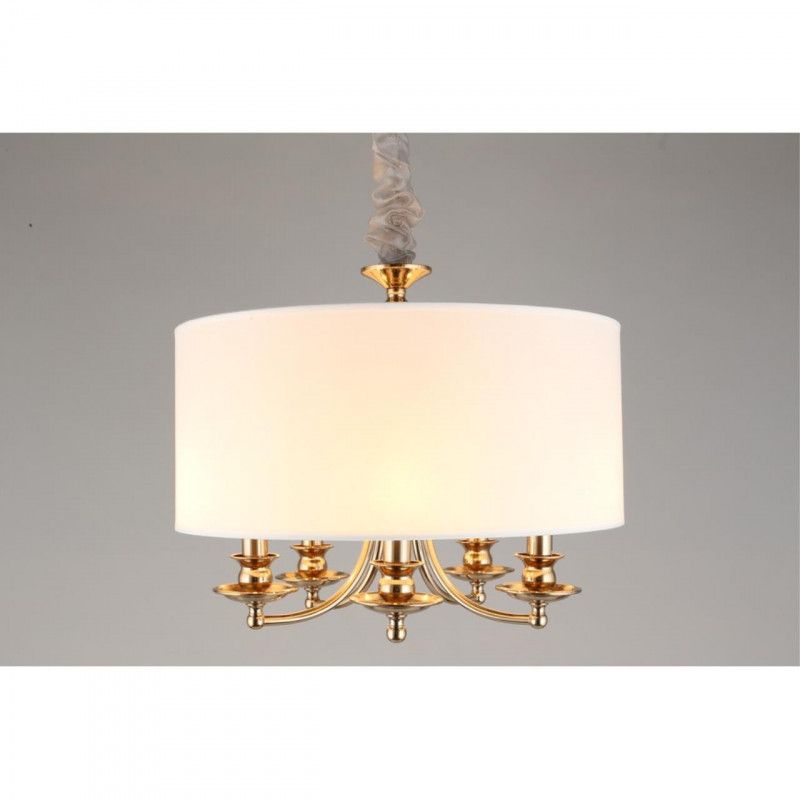 Подвесная люстра 50*65-140 см, 5*E14, 40W, Aployt Berze APL.721.06.05, золотой