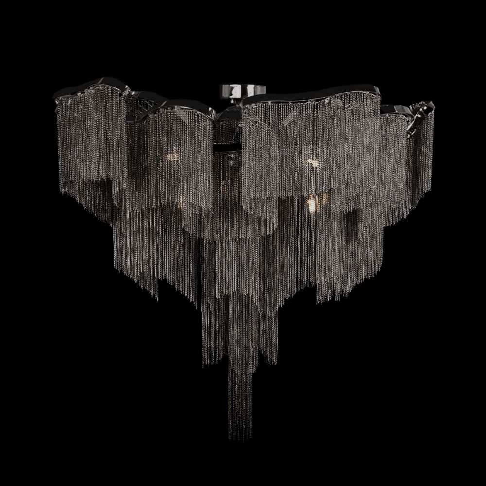 Потолочная люстра 100 см, Loft IT Stream 10208/1000C Gunmetal, черный хром