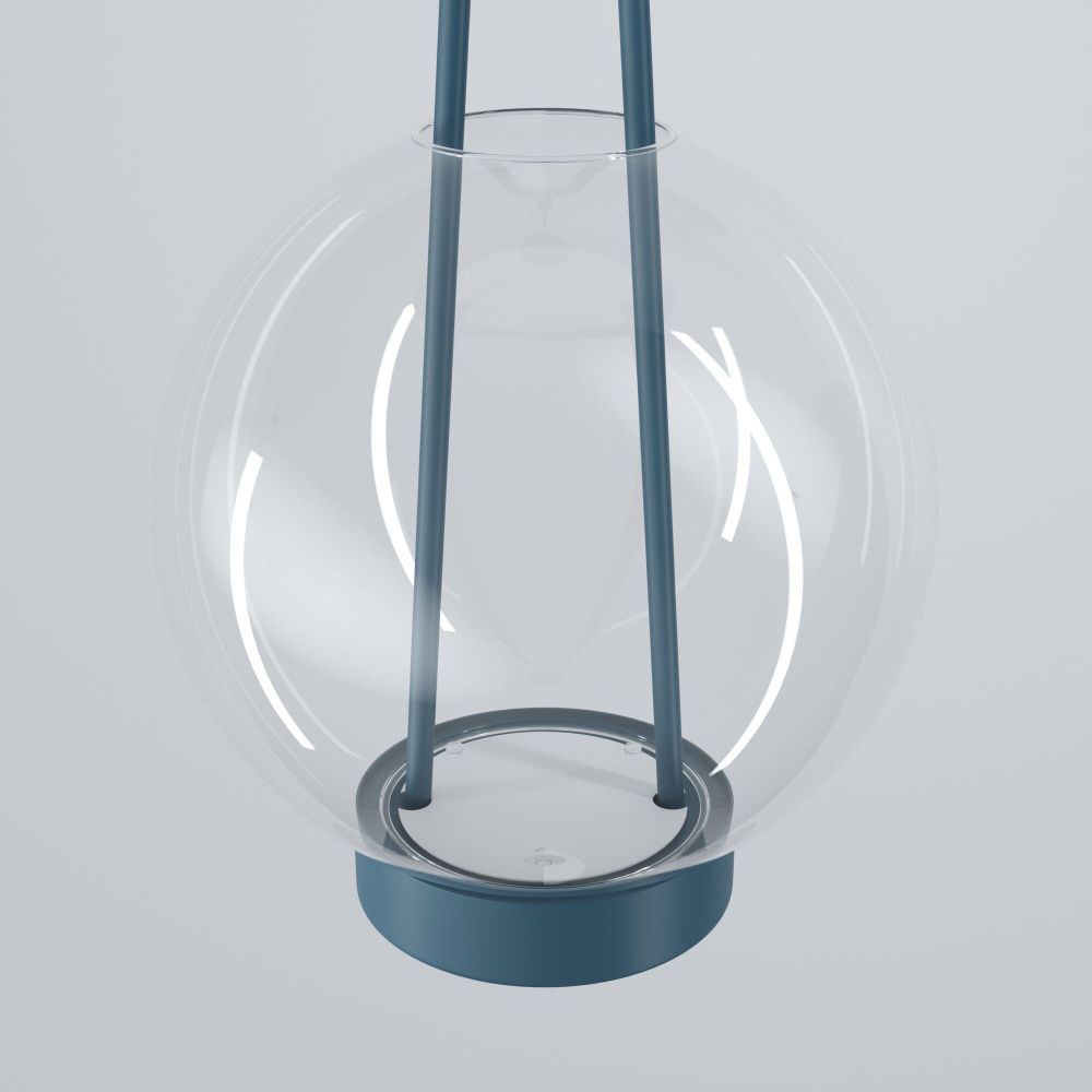 Подвесной светильник 20*20*40-120 см, LED*15W, 3000K, Eurosvet Frasco 50267/1 LED, синий, a069345