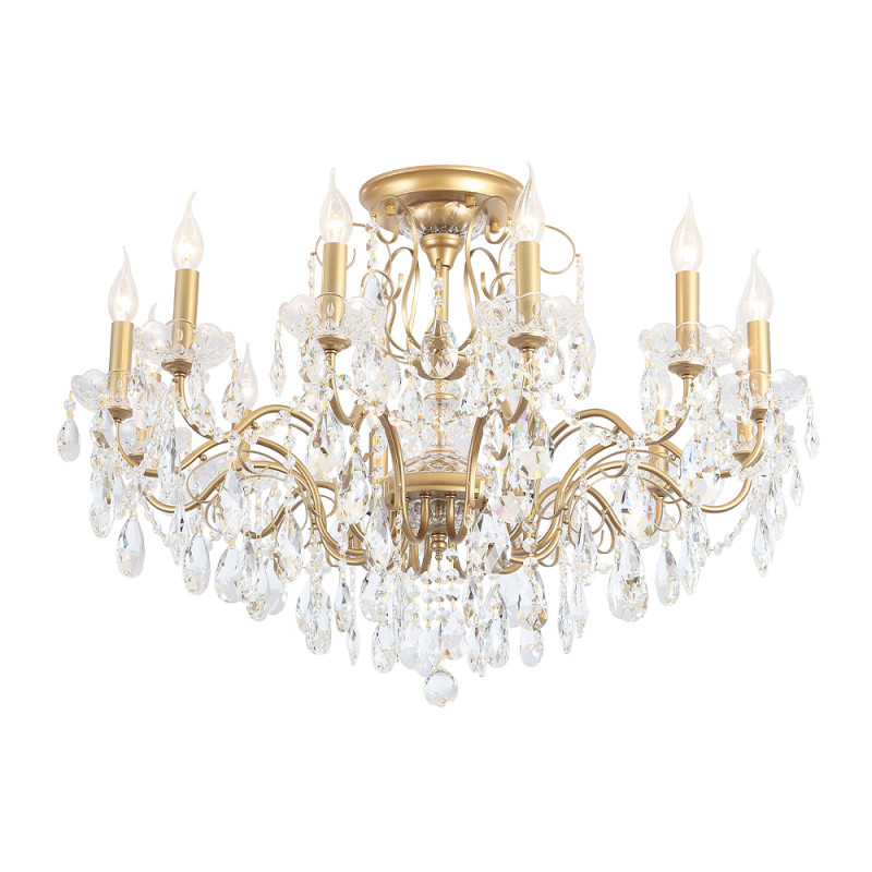 Светильник потолочный 88*62 см, 12*E14*40W Золото Crystal Lux MONTANA PL12