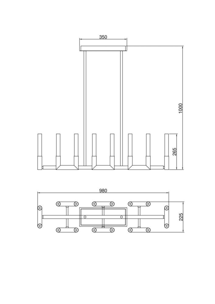 Люстра 98*22,5*100 см, 16*LED*3W, K, Lucia Tucci Flop FLOP 3390.16 chrome, хром