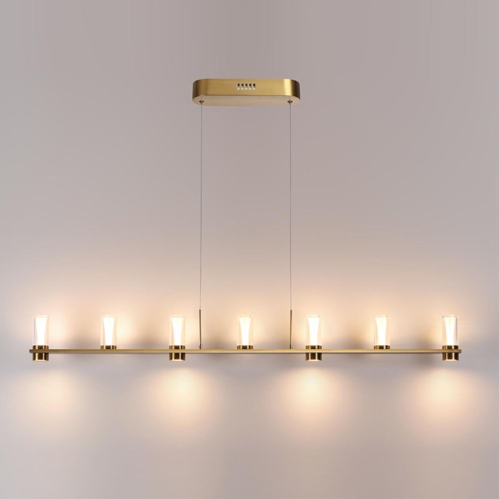 Подвесной светильник *5*200- см, 7*LED*40W, 3000K, Odeon Light Defance 7144/45L, бронзовый