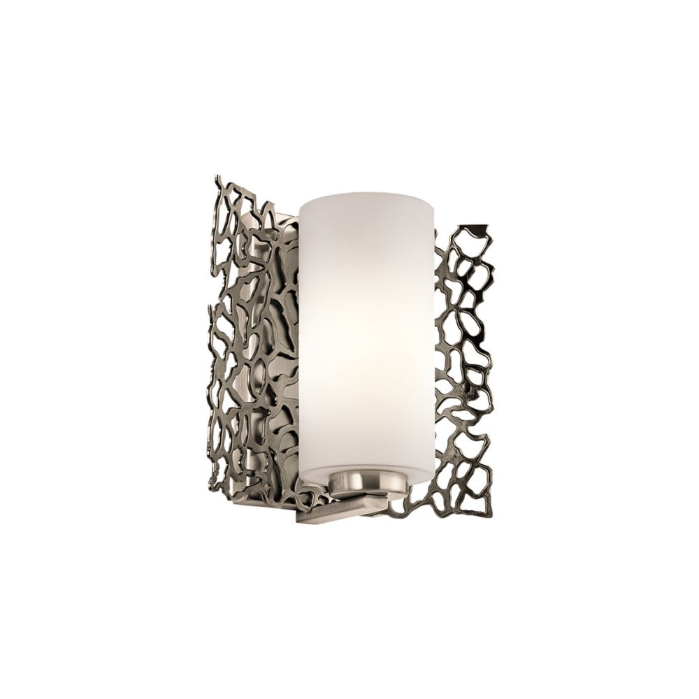 Бра 14*19*25 см, E27*100W, Natural Concepts Kichler Silver Coral FE-PAULSON-MP, серый