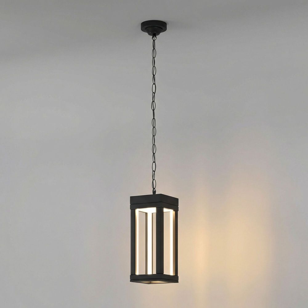 Уличный подвесной светильник Frame 3000K чёрный 1528 TECHNO LED черный Elektrostandard  4690389219115, a072091