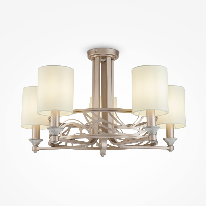 Потолочная люстра Maytoni Vittoria H004CL-05BG, кремовый, диаметр 71см