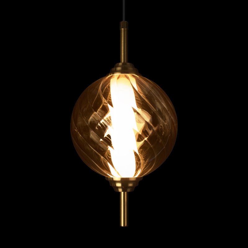 Подвесной светильник *15*-27,5 см, 1*LED*30W, 4000K, LOFT IT Helix 10421/B Amber, бронзовый