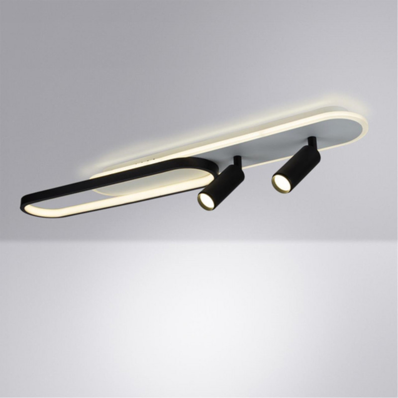 Бра 80 см, 32W, 4000K, Arte Lamp LUCAS A2600PL-32BK, черный-белый